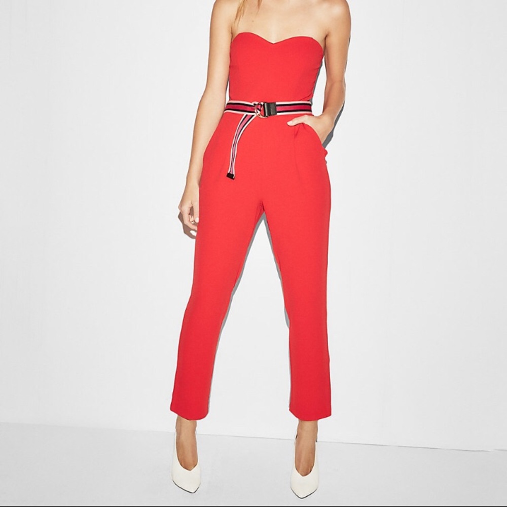 Express Strapless Sweetheart Jumpsuit